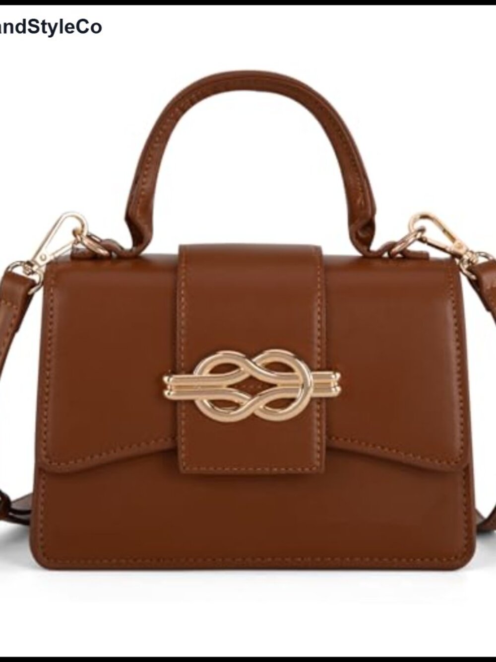 Milan Chiva Small Faux Leather Satchel Top Handle Crossbody Bag